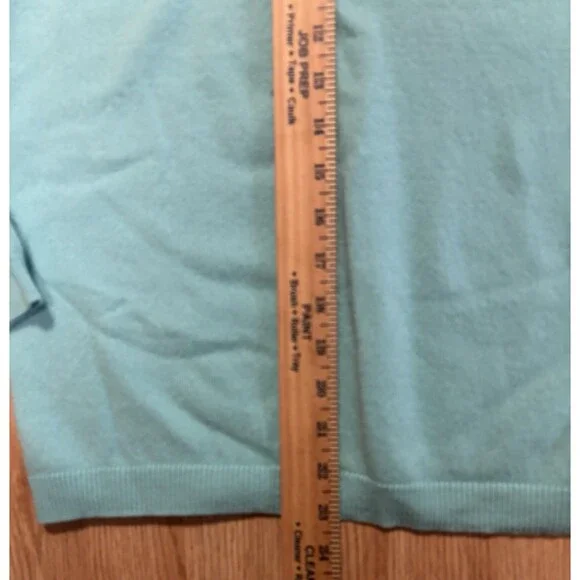 Talbots 100% Pure Cashmere  Pullover Sweater Women’s Size Med Teal - Picture 9 of 9